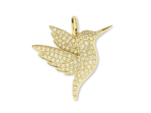 14kt Diamond Hummingbird Pendant