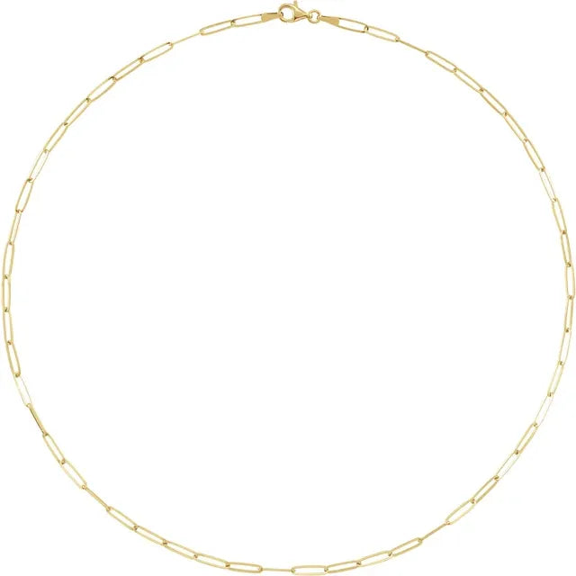 14kt Yellow Gold Paperclip Chain