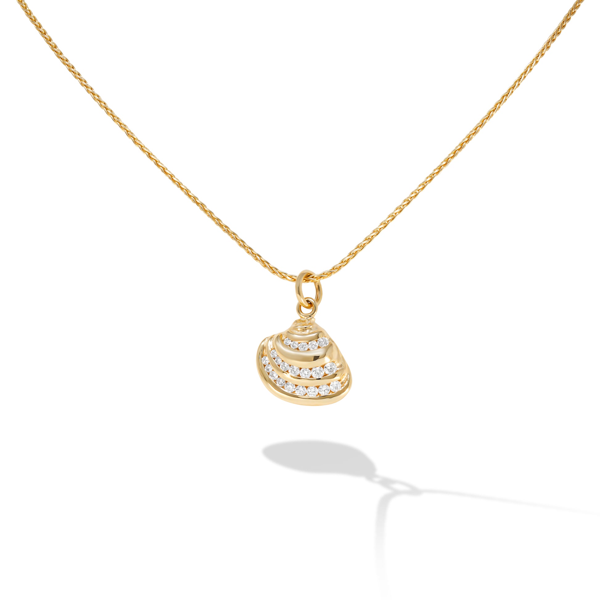 Imperial Venus Diamond Pawleys Island Shell - 14k Yellow Gold