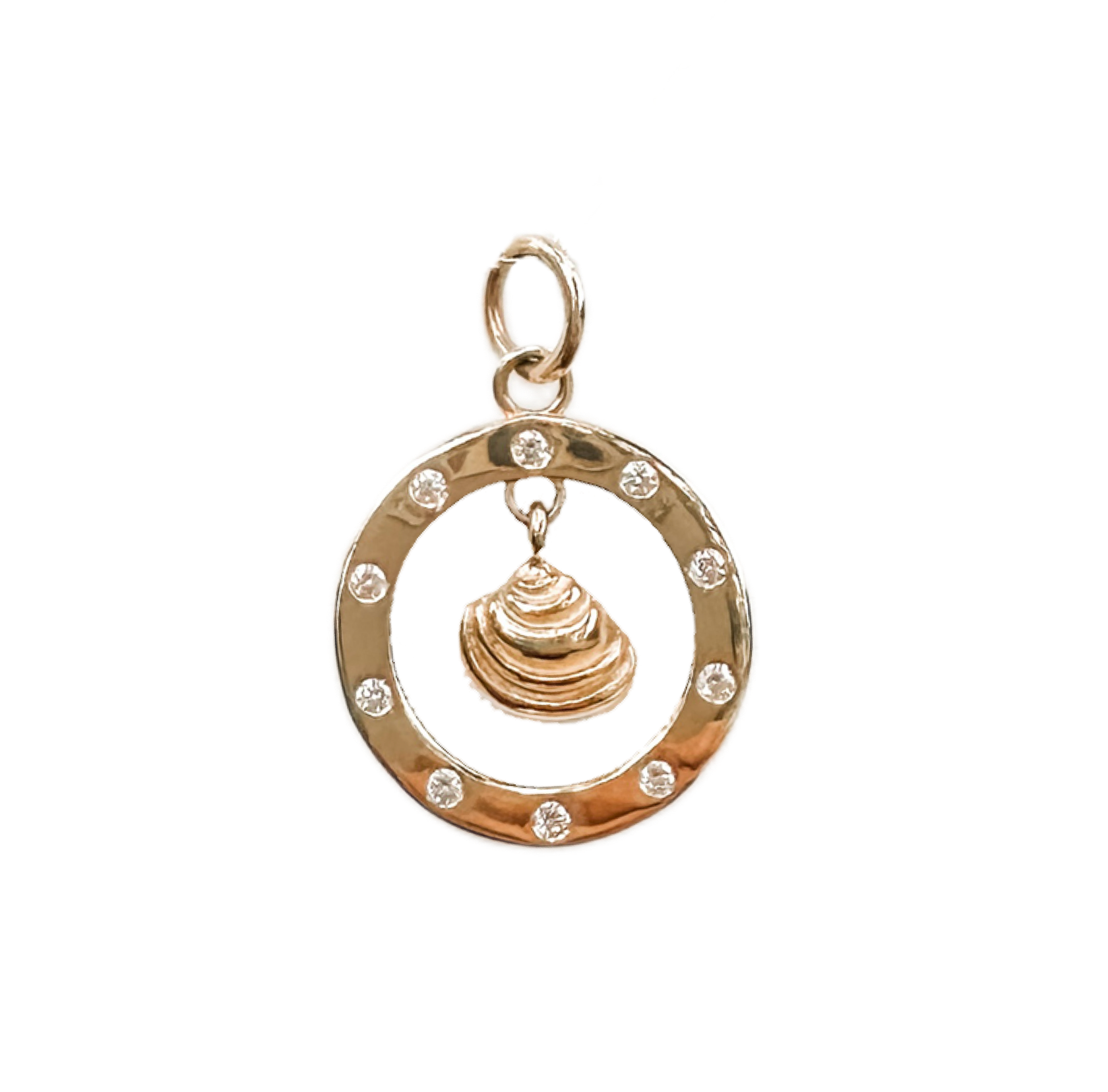 Loyal's Halo Pawleys Island Shell Pendant - 14k Yellow Gold