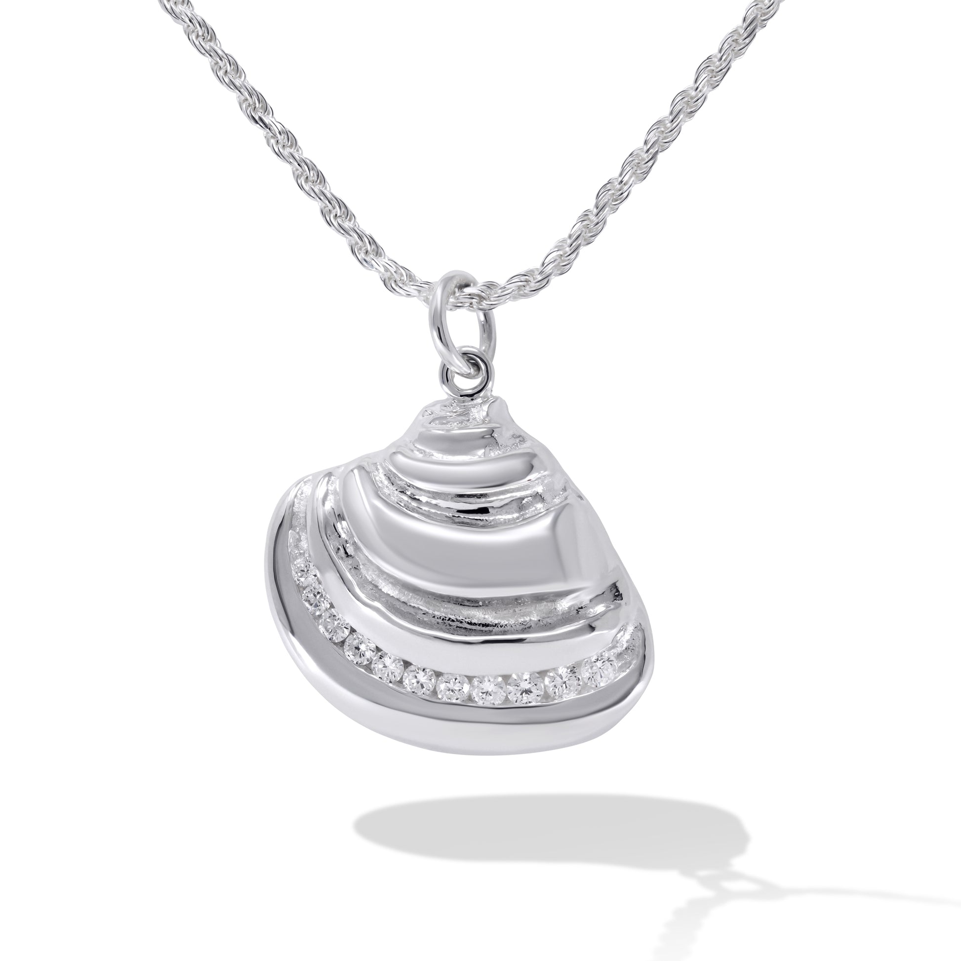 Diamond Pawleys Island Shell - 14k Yellow Gold