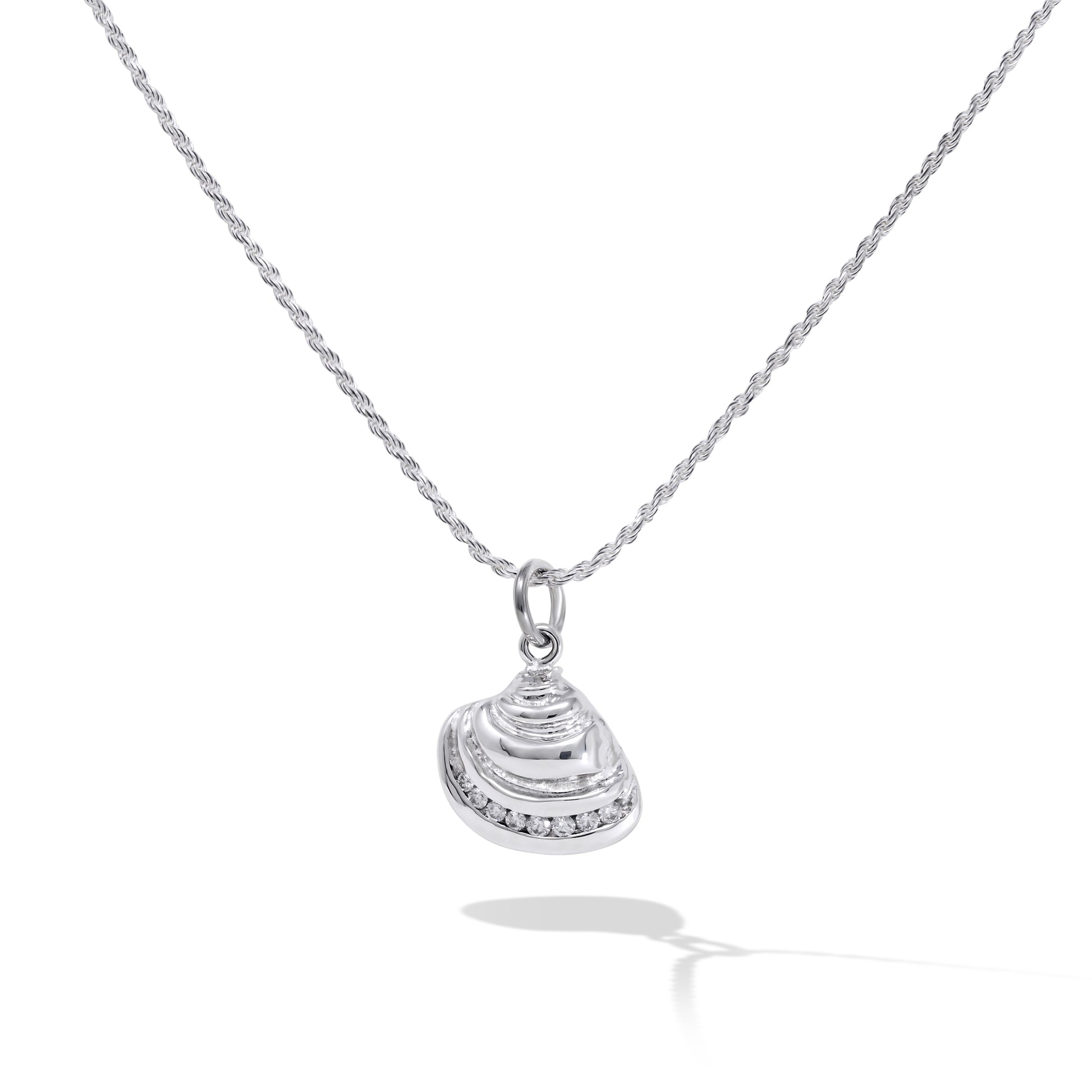Diamond Pawleys Island Shell - 14k Yellow Gold