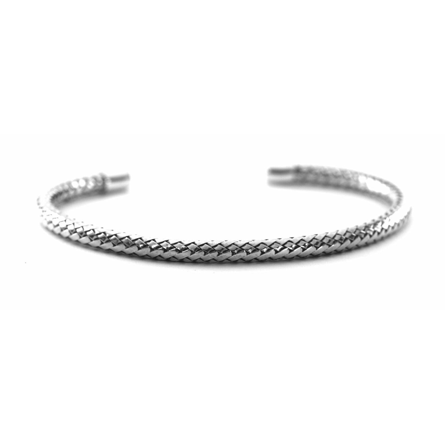 Basket Weave Tubular Cuff Bracelet