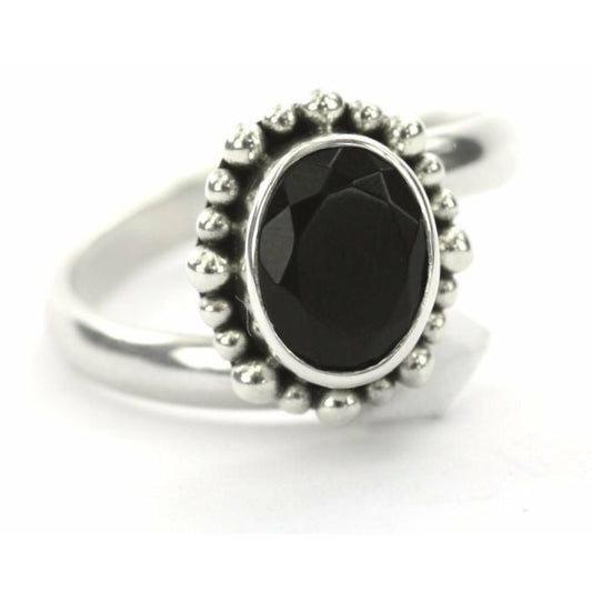 Adjustable Black Onyx Ring