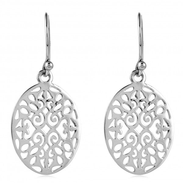 Oval Scroll Earrings