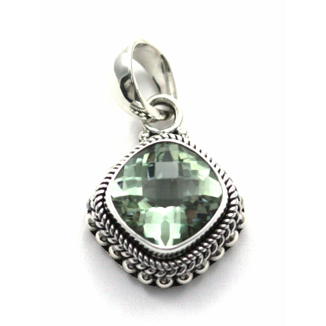 Bali Green Amethyst Pendant