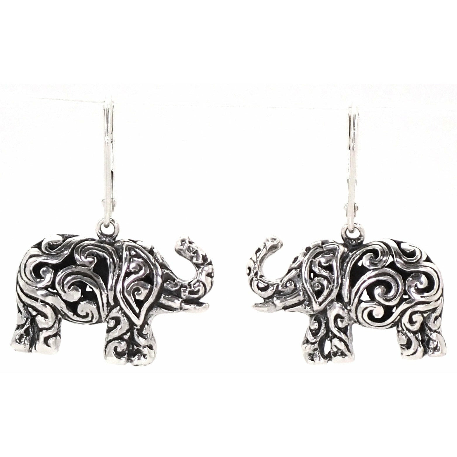 Elephant Earrings - Sterling Silver
