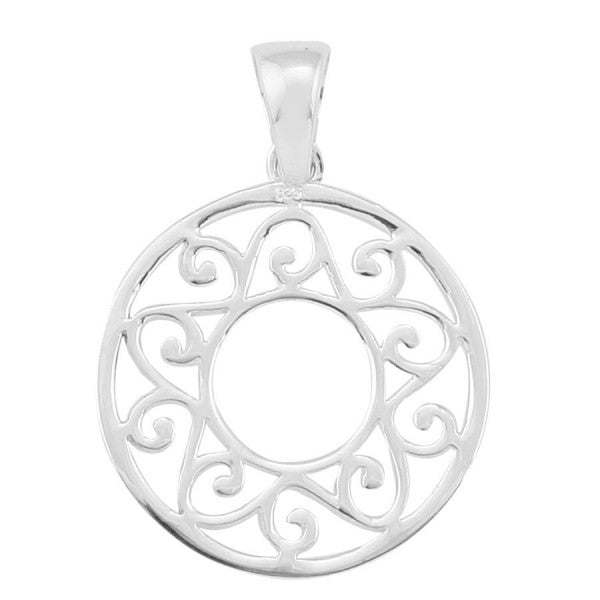 Round Open Center Scroll Pendant
