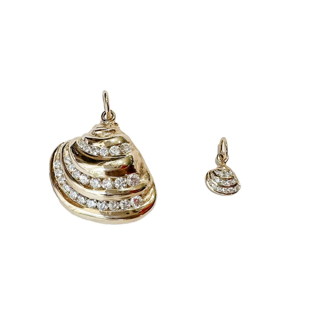 Imperial Venus Diamond Pawleys Island Shell - 14k Yellow Gold