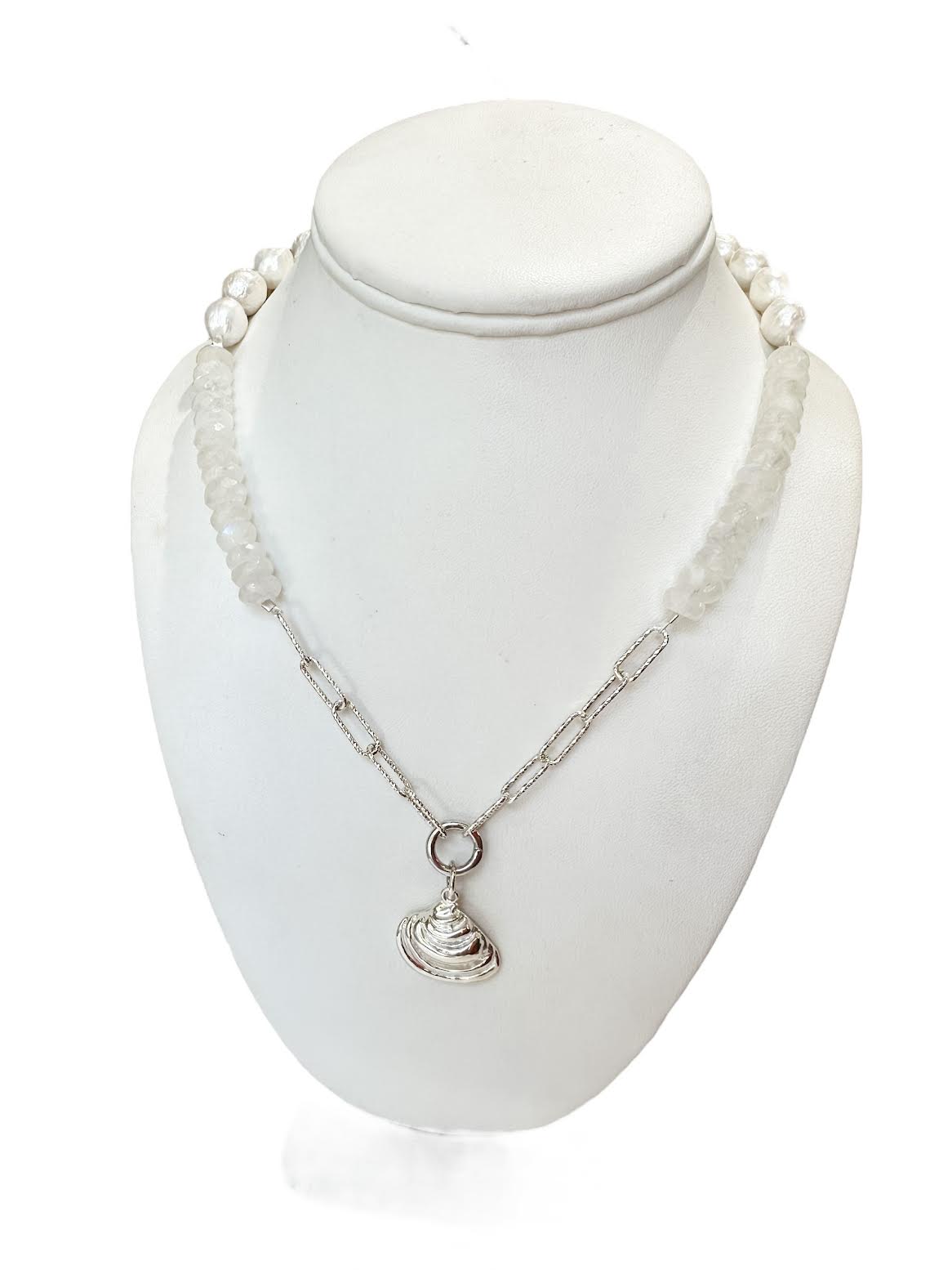 Pawleys Chapel - Sterling silver, Moonstone and Pearl Necklace