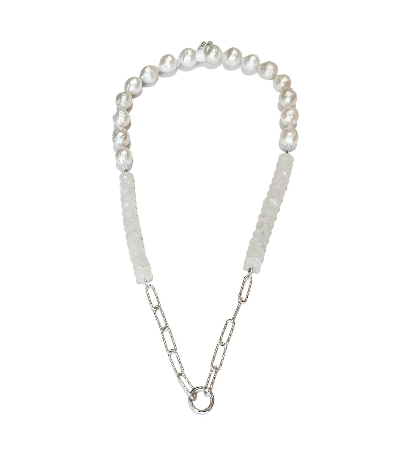 Pawleys Chapel - Sterling silver, Moonstone and Pearl Necklace