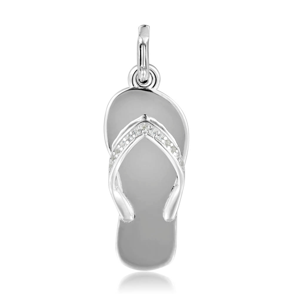Flip Flop Charm - Sterling Silver