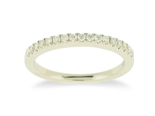 Diamond Prong-Set Band - 14k White Gold