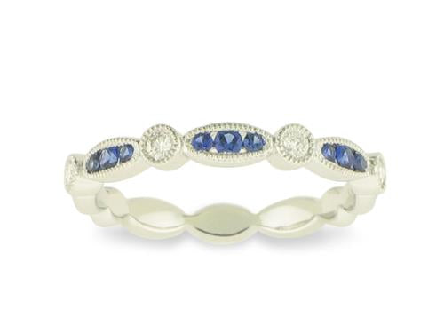 Colored Gemstone and Diamond Bezel Ring - 14k Yellow Gold