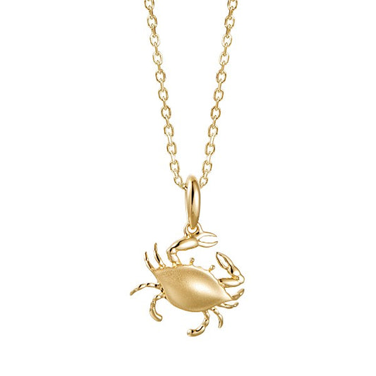 14K Crab Pendant