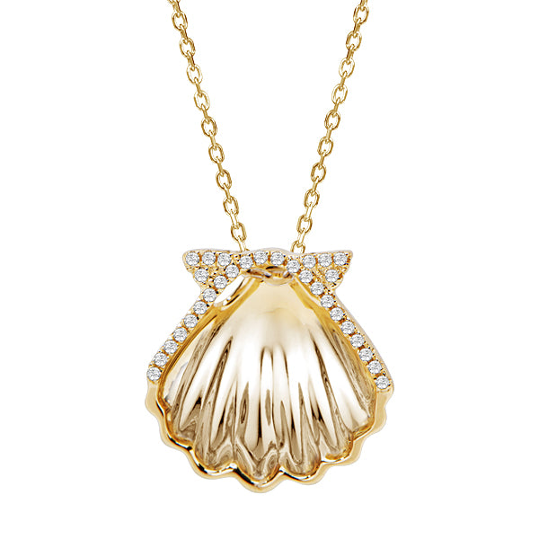 14K Sunrise Shell Pendant