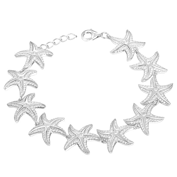 Starfish Link Bracelet - Sterling Silver