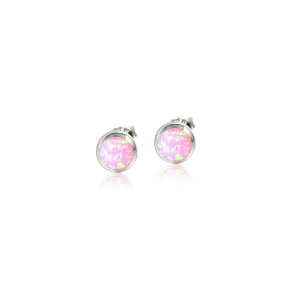 Opal Stud Earrings - Sterling Silver