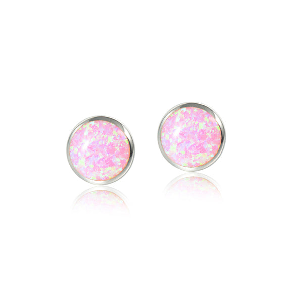 Opal Stud Earrings - Sterling Silver