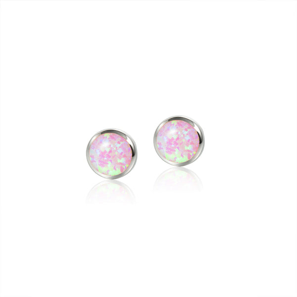 Opal Stud Earrings - Sterling Silver