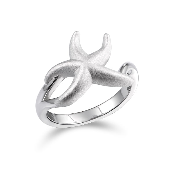 Single Starfish Ring - Sterling Silver