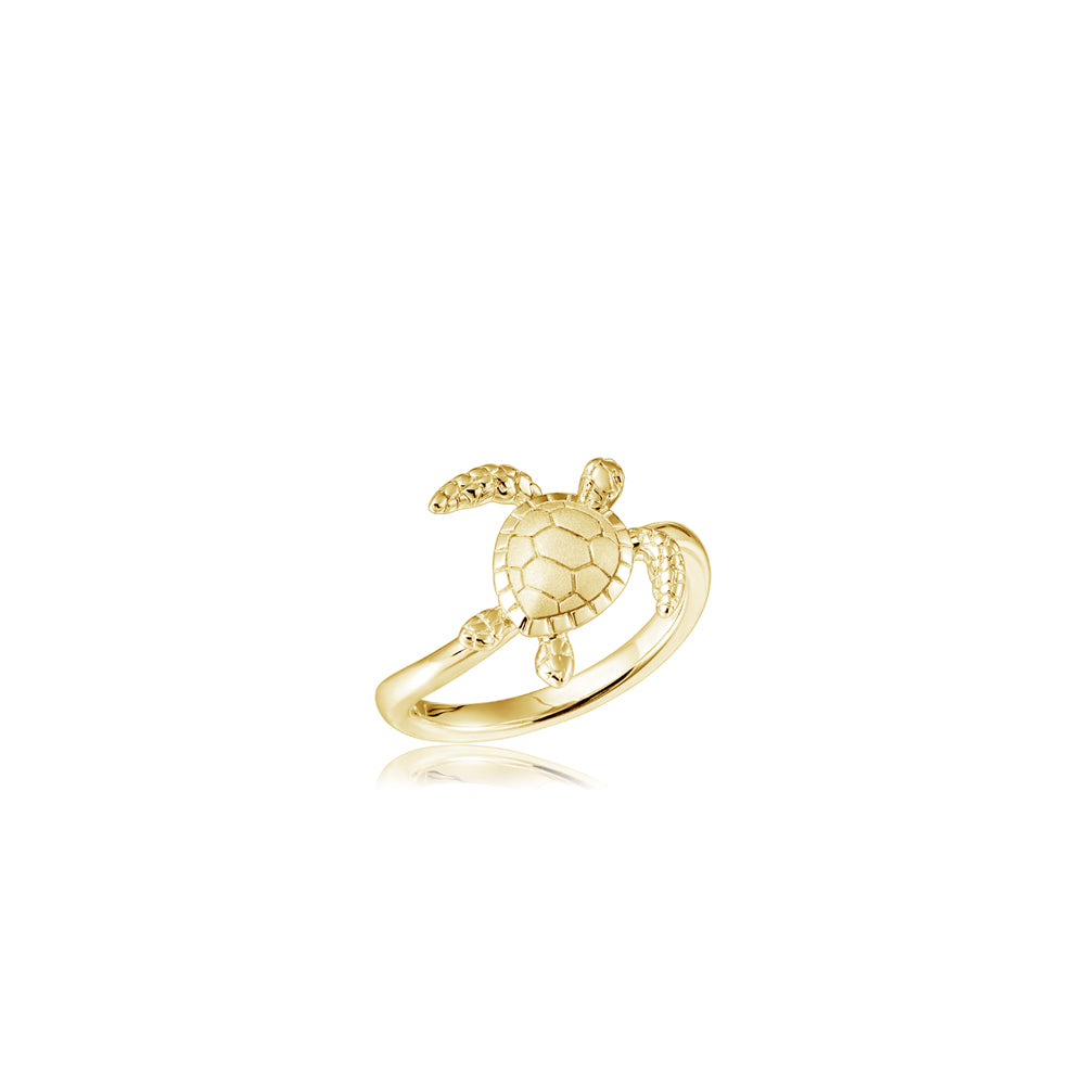 Turtle Ring - 14k Yellow Gold