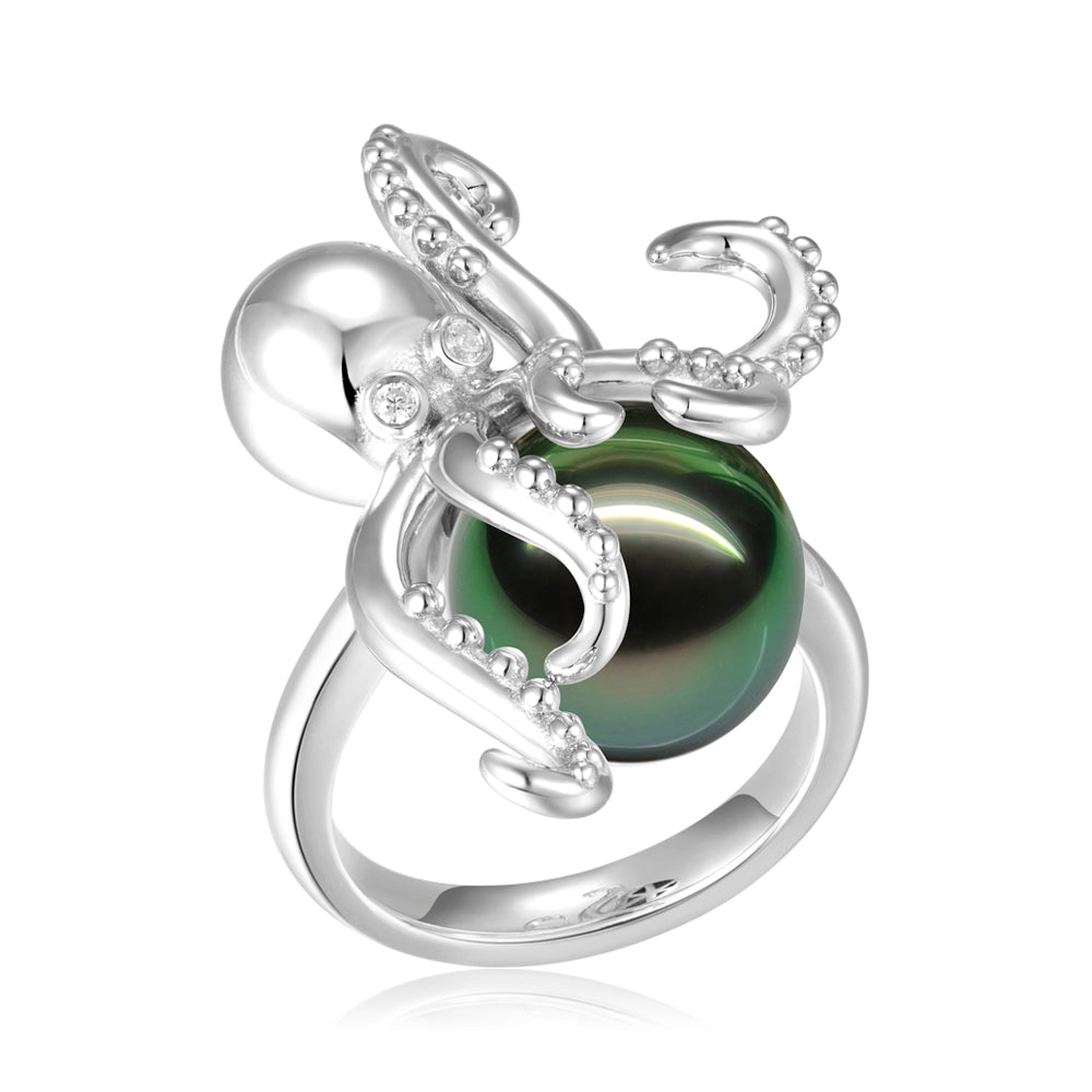 Tahitian Pearl Octopus - Sterling Silver