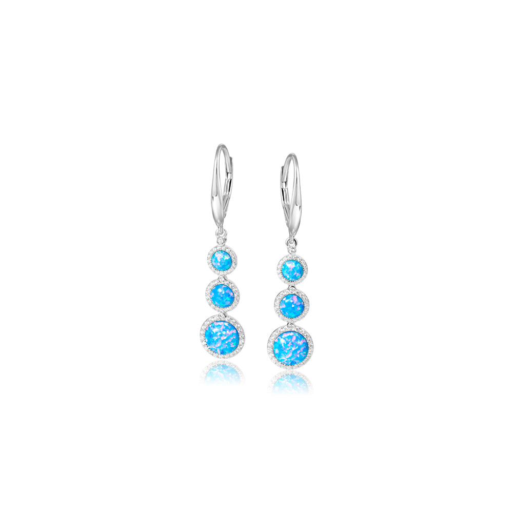 Opal Drop Earrings - Sterling Silver