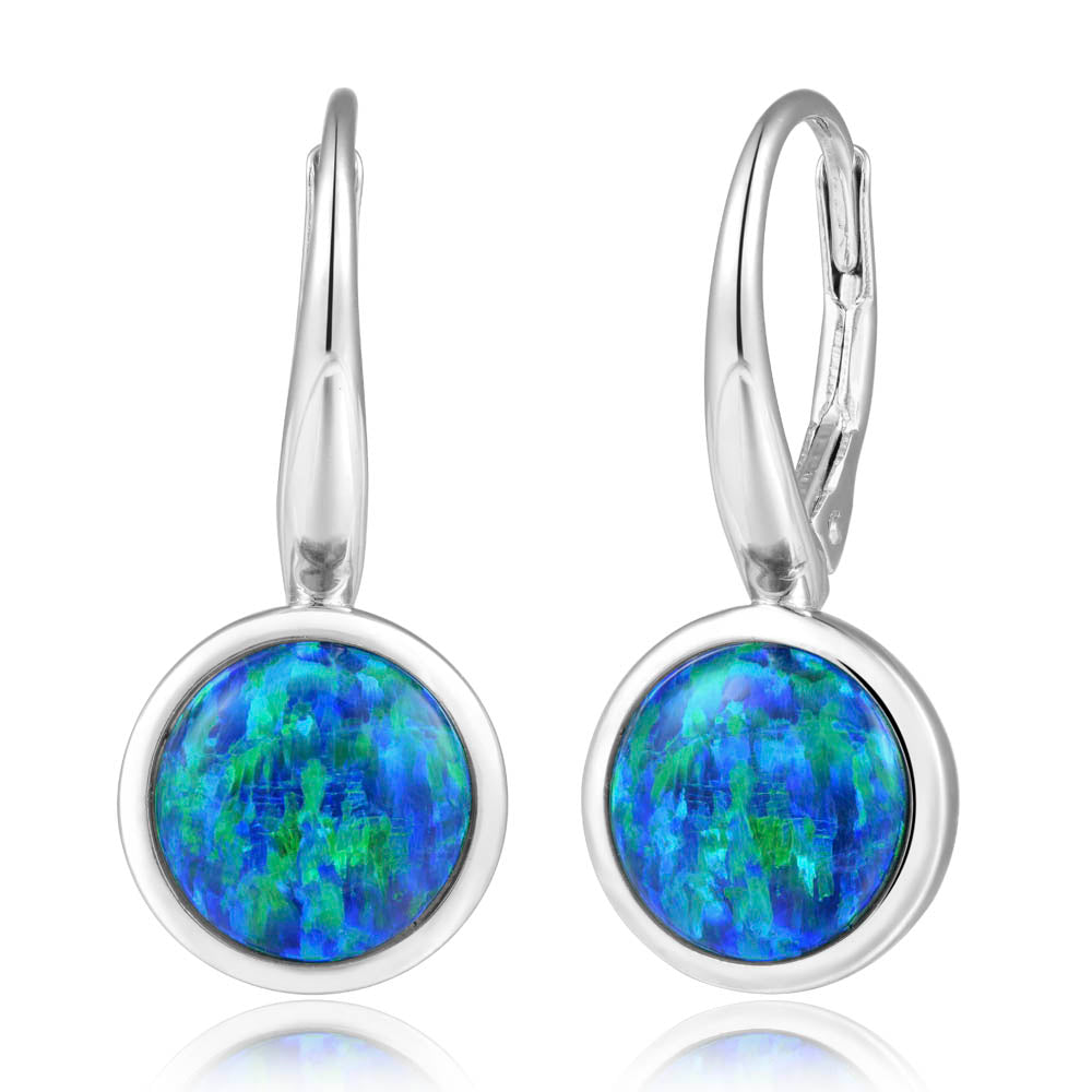 Opal Dangle Earrings - Sterling Silver
