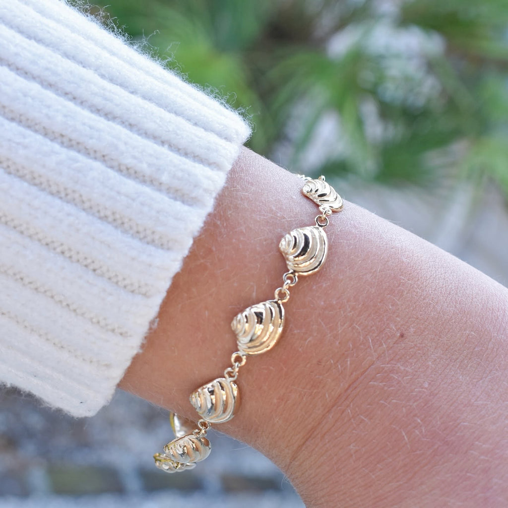 Pawleys Island Shell Bracelet - 14k Yellow Gold or Sterling