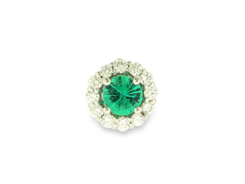 Diamond and Emerald - 14k Yellow Gold