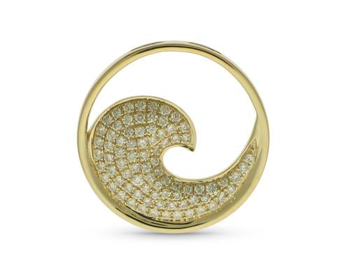 Diamond Wave Circle Pendant