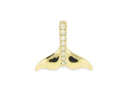 Diamond Dolphin Tail Pendant