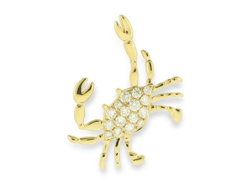 Diamond Crab Pendant