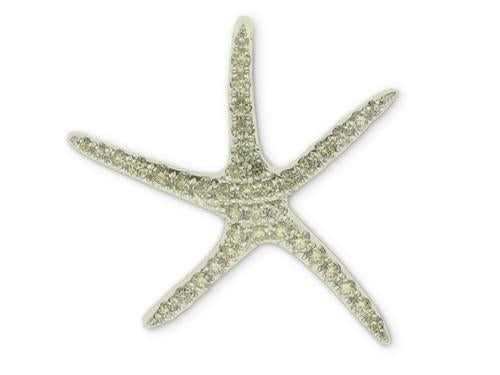 Diamond Starfish Pendant - 14k White Gold