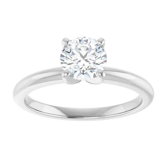 Solitaire Engagement Ring (1.00ct) - 14k White Gold