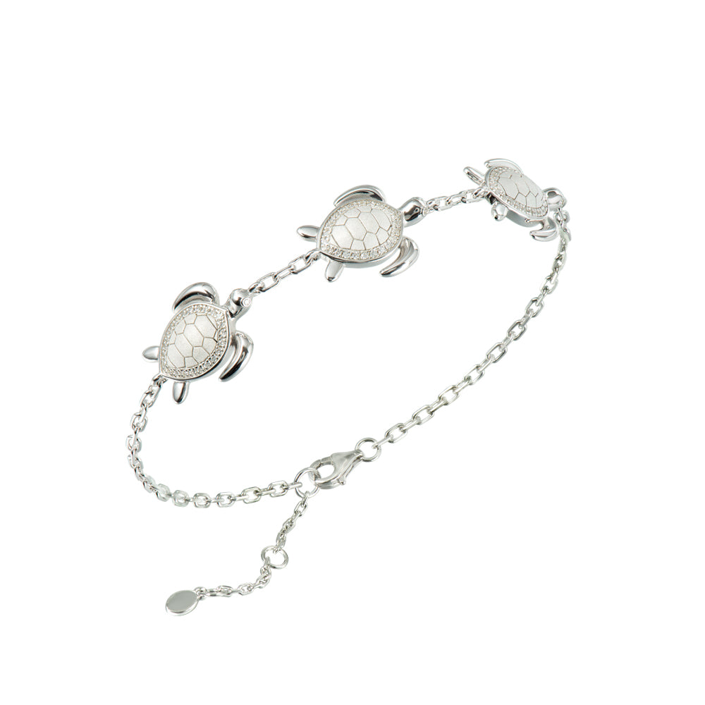 Turtle Station Bracelet - Sterling Silver