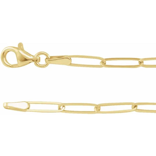 14kt Yellow Gold Paperclip Chain