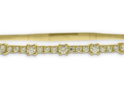 Diamond Bangle - 14k Yellow Gold