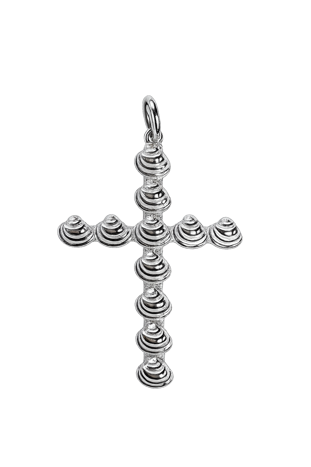Large Pawleys Island Shell Cross - Sterling or 14k Yellow Gold