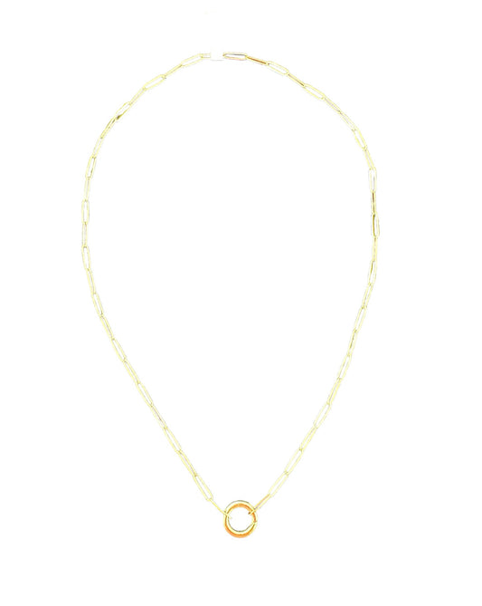 14kt Charm Paperclip Chain