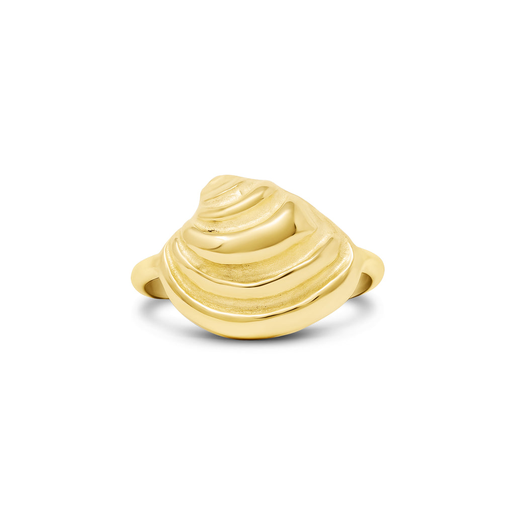 Pawleys Island Shell Ring - 14k Yellow Gold