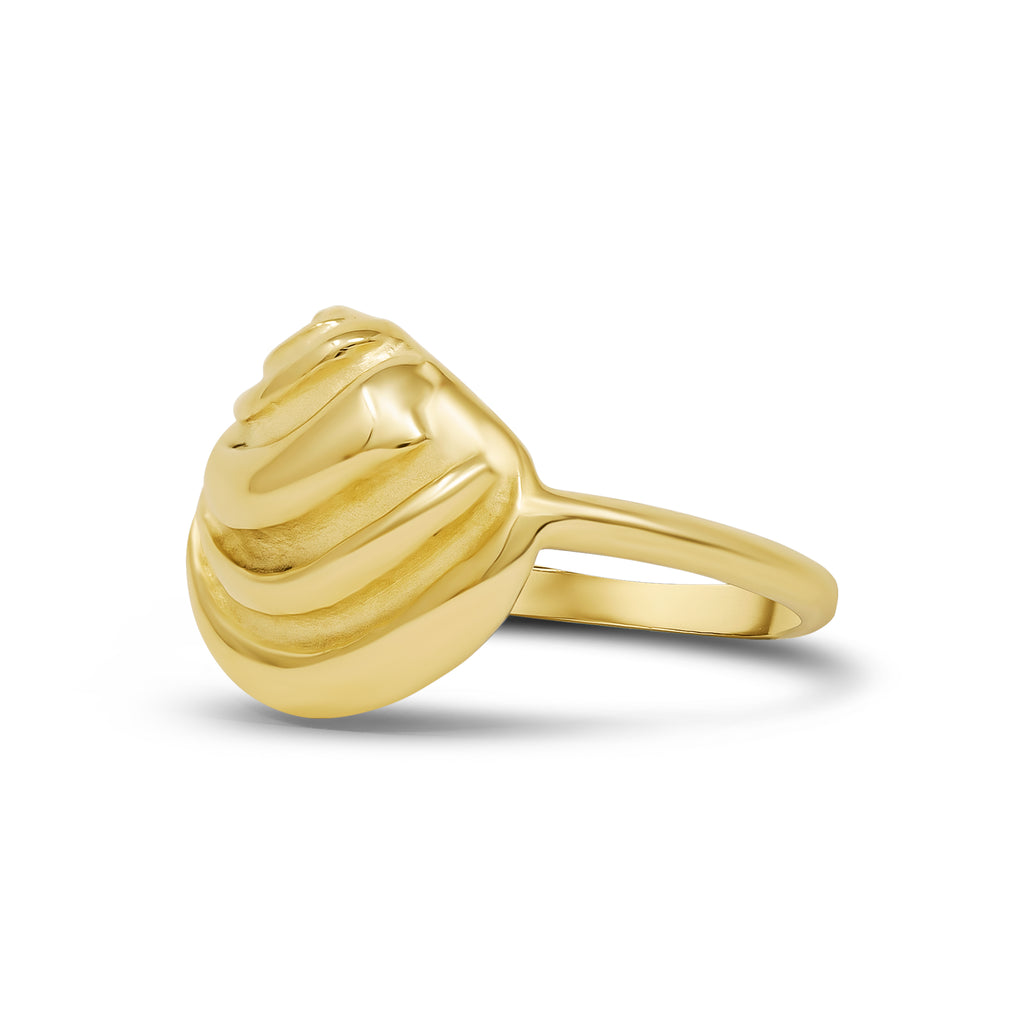 Pawleys Island Shell Ring - 14k Yellow Gold