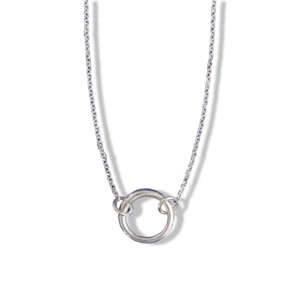 Dainty Rolo Necklace with Hinged Ring
