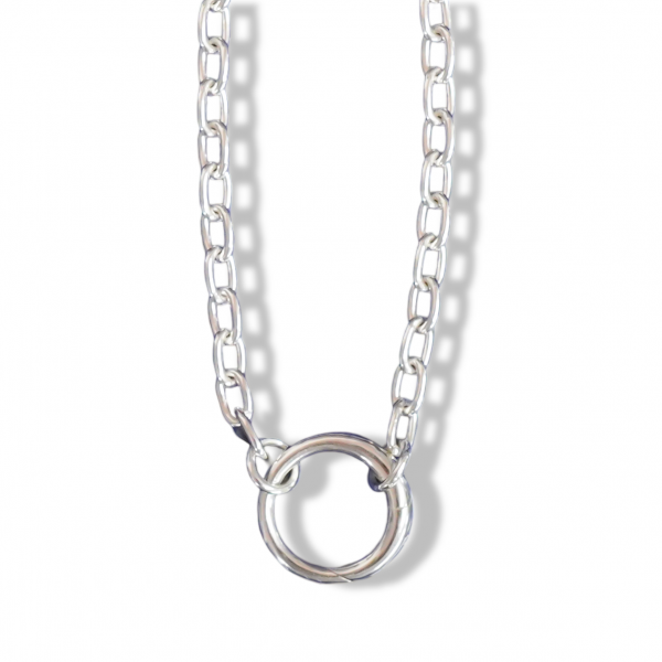 Hinged Ring Oval Link Necklace
