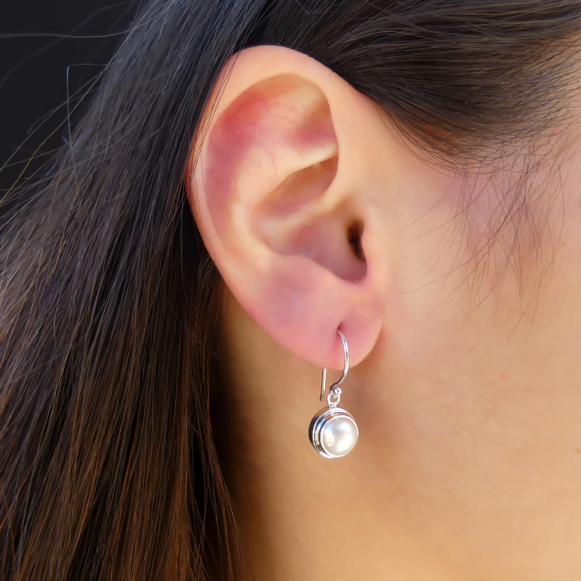 Freshwater Pearl Earrings - Sterling Silver