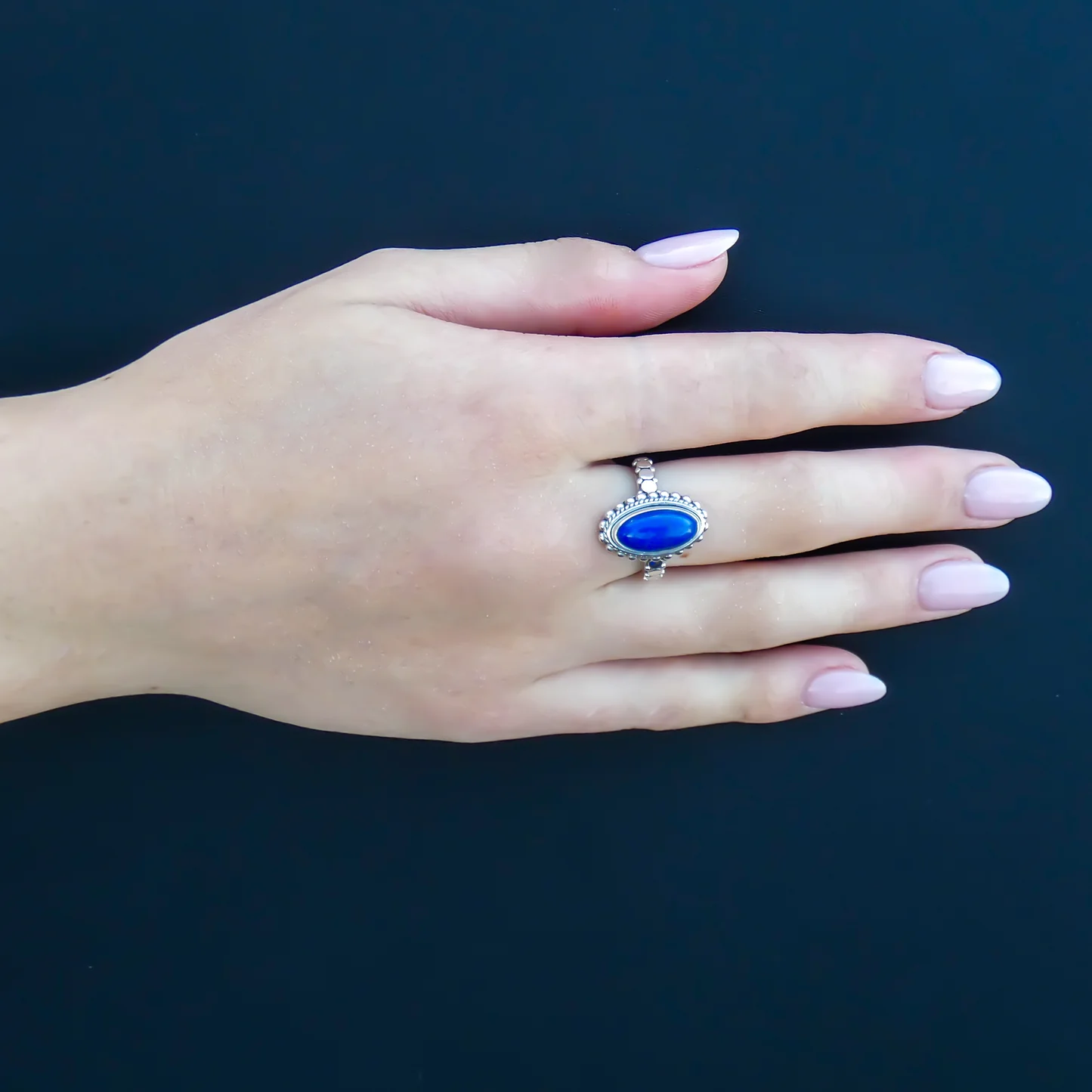 Ring with Lapis Lazuli - Sterling Silver