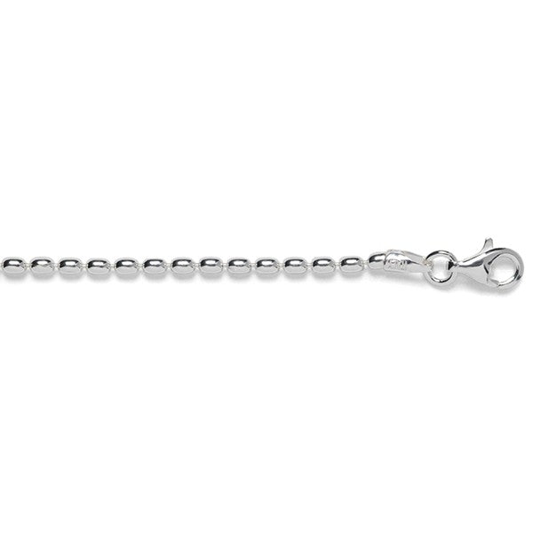 Rice Bead Chain 1.8 mm - Sterling Silver