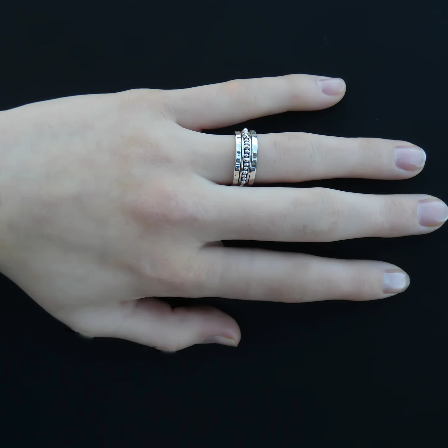Stack Ring Set with Three Bands - Sterling Silver