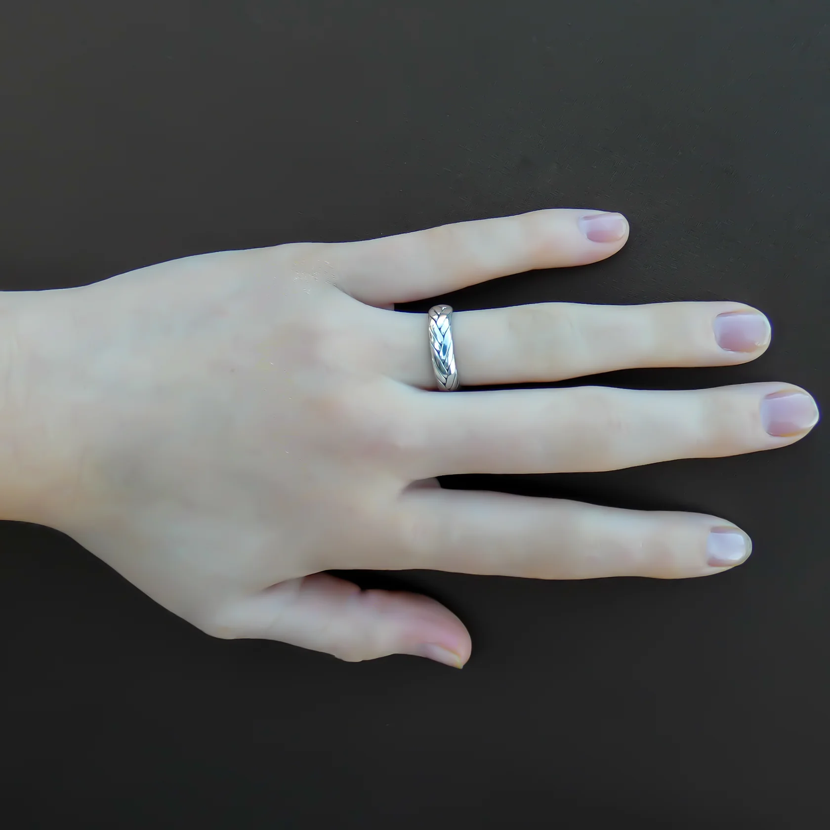 Ring with Woven Strands - Sterling Silver